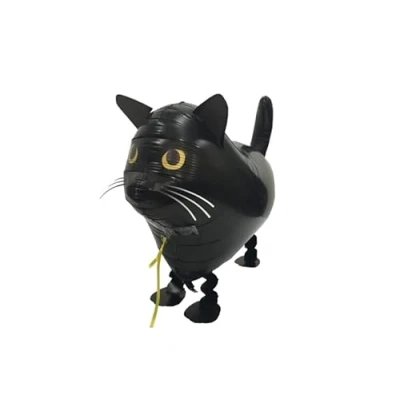 Image of Volunx Cat Black Farm Jungle Animal Walking Balloons Air Balloon Aluminium Foil Helium for Gift Birthday Party Decor