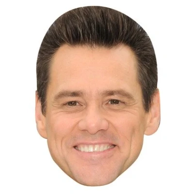 Image of FoxyPrinting Jim Carrey Celebrity Cardboard Party Face Mask Fancy Dress