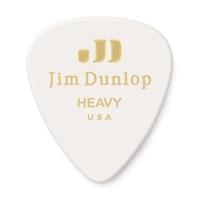 Image of Dunlop 483R01HV Genuine Celluloid, White, Heavy, 72/Bag