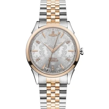 Image of Vivienne Westwood Silver &amp; Rose Gold Wallace Watch