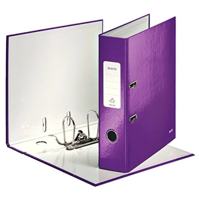 Image of Leitz 10050062 A4 80 mm WOW 180 Lever Arch Files Purple, Design may vary
