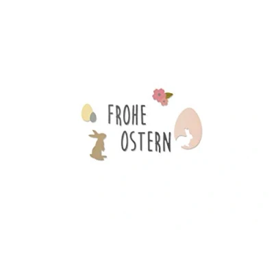 Image of Sizzix&quot; Frohe Ostern Thinlits Die Set, Metal, Multi Colour, 26 x 13 0.2 cm
