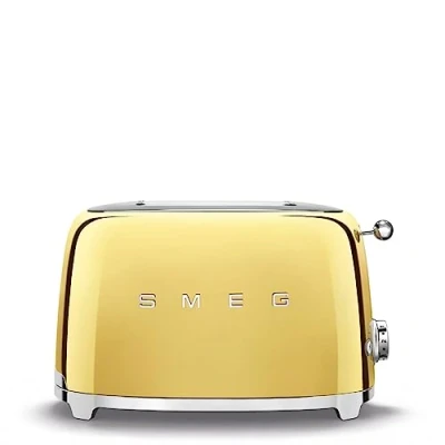 Image of Smeg Limited Edition Retro Style Aesthetic 2 Slice Toaster (Gold)