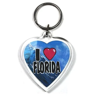 Image of 10 Heart Shape Keyrings 39 mm Maximum Width 09015 and a Matching Photo Punch 9015PP