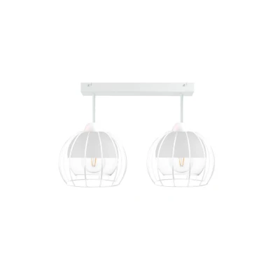 Image of Solo Semi Flush Light White, 50cm, 2x E27
