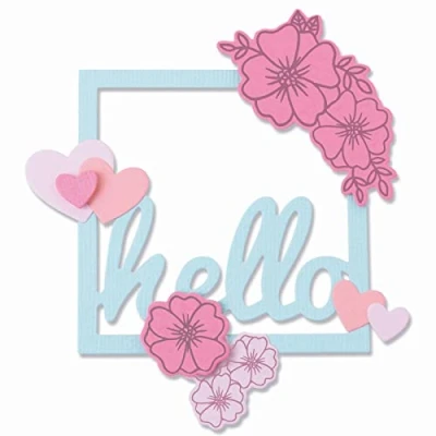 Image of Framelits Die Set 8PK w/6PK Stamps Floral Hello by Lisa Jones