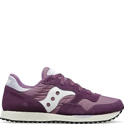 Image of Saucony DXN Trainer W Trainers, Women&#039;s, Size: 5.5, Purple/violet Leather and textile
