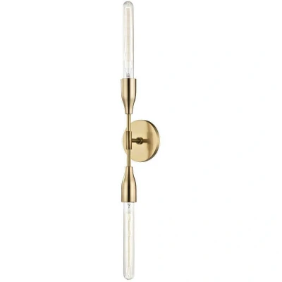Image of Tara 2 Light Wall Sconce Brass