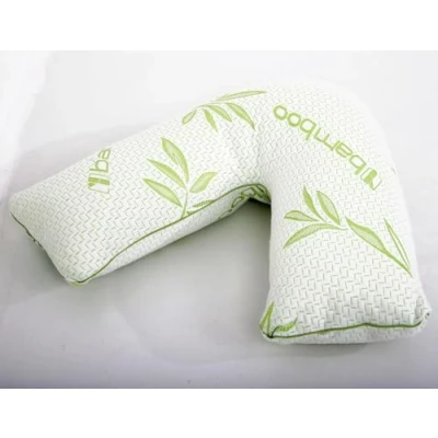 Image of ARLINENS Anti Dust Mite Nursing Pregnancy and Back Neck Support V Shaped hollow Fibre Duck Feather &amp; Bamboo Pillow For Ultimate Comfort (Bamboo Pillow)