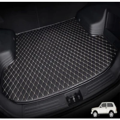 Image of VAATYE Car Leather Boot Liner Mats for BMW M3 (2door) E92 2009 2010 2011 2012 2013,Auto Rear Trunk Carpet Protector Anti Scratch Slip Waterproof Accessories,A/Black Beige