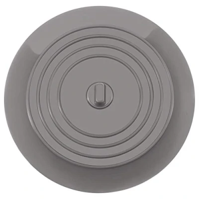 Image of 1Pcs Drain Stoppers 6 Inches Universal Silicone Rubber Tub Stopper Sink Plug for Kitchens Bathroom Laundries Shower Bathtub Cover (Grey)