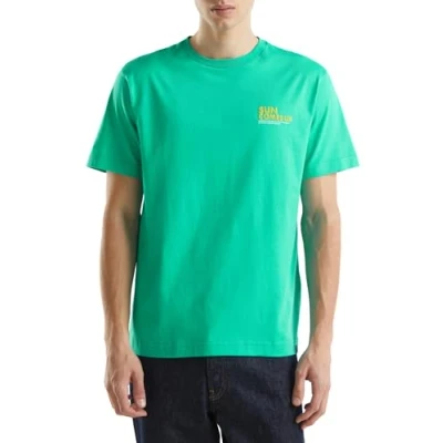 Image of United Colors of Benetton Men&#039;s T Shirt 3yr3u1082, Green, L