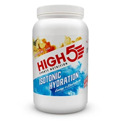 Image of HIGH5 Energy Gels with Electrolytes Quick Release Sports for Peak Performance Natural Fruit Juice &amp; Caffeine Free Boost Running, Cycling, Endurance (Tropical, 5 x 60g)