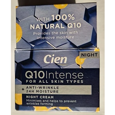 Image of Cien Anti Wrinkle Night Cream with Q10, Hyaluronic Acid and Vitamin E 50ml