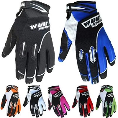 Image of Wulfsport Children Kids Stratos Motocross Motorbike Gloves (Orange XXS 6cm) ATV Dirt Quad Bike Off Road
