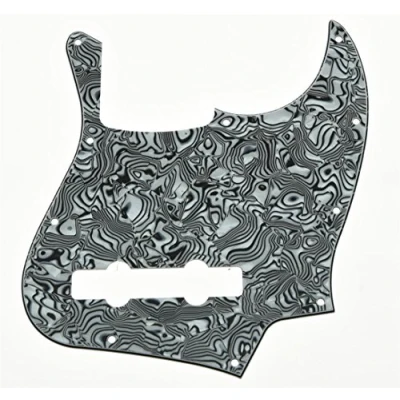 Image of KAISH 5 String J Bass Style Pick Guard Pickguard Scratch Plate for USA/Mexico Jazz made in USA/Mexio Zebra Stripe
