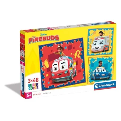 Image of Clementoni Jigsaw Puzzle Disney Firebuds 3 With 48 Pieces Supercolor For Children 5 7 Years, Cartoon, Gift Boy/Girls, Kids, Made In Italy, 25311