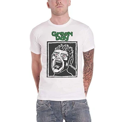 Image of Paradiso Clothing Green DAY Scream Kerplunk Print Tshirt, Women&#039;s, Size: Small, White