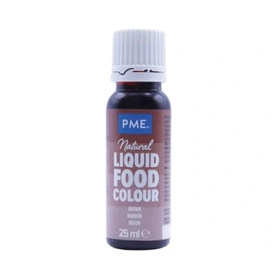 Image of PME 100% Natural Food Colour Liquid Brown (25ml)
