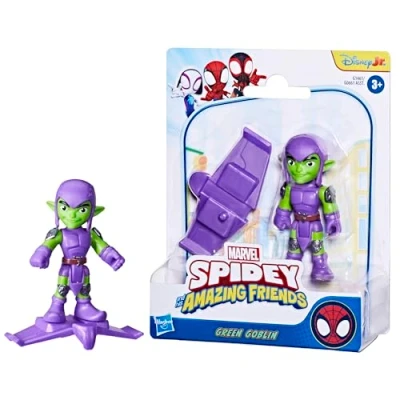 Image of Spidey and his Amazing Friends Marvel Green Goblin Toy with Accessory