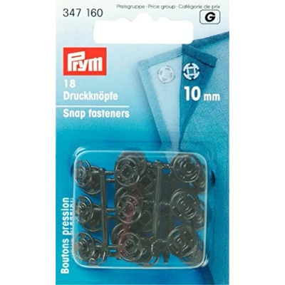 Image of Sew On Snap Fasteners plastic 10 mm black