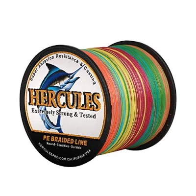 Image of Hercules Braided Fishing Line 2000m 2187yds 10lbs 200lbs Pe Superline 8 Strands (Multicolor 10lb/4.5kg 0.12mm)
