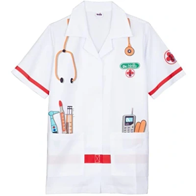 Image of Theo Klein 4614 Doctor&#039;s White Coat I Outfit Dimensions: Length Approximate 55 cm Toy for Children Aged from 3 to 6 Years