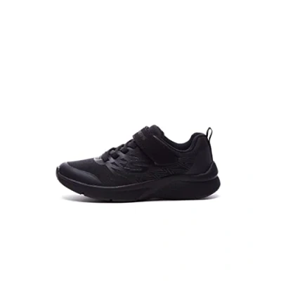 Image of Skechers Boy&#039;s Microspec Texlor Sneaker, Black Textile Trim, 13.5 UK