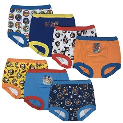 Image of Paw Patrol Boys&#039; Toddler Potty Starter Kit with Stickers and Tracking Chart in Sizes 18m, 2t, 3t, 4t Baby Underwear, 7 Pack Training Pant, 2 Years