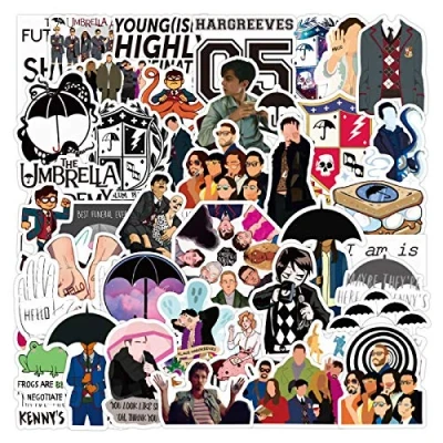 Image of 50 Pieces The Umbrella Academy Show TV Graffiti Stickers for Skateboard Portable Phone Luggage Notebook Car Sticker DIY Toy Children