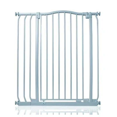 Image of Safetots Extra Tall Curved Top Safety Gate, 80cm 89cm, Matt Grey, 100cm in Height, Pressure Fit Stair Baby Gate for Doors Hallways and Spaces, Barrier, Easy Installation
