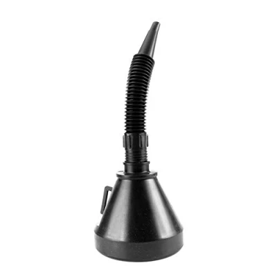 Image of Qiilu Car Fuel Funnel Can Spout For Oil Petrol Diesel Gasoline 2016 2 in 1 Black Plastic