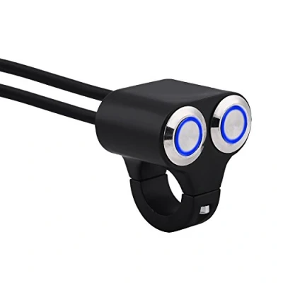 Image of Keenso Universal 7/8inch 22mm Motorcycle Handlebar Switch, Motorbike Brake Fog Headlight Handle On/Off Grip Switches(Type A) Accessories