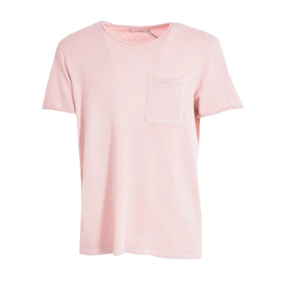 Image of Eleven Paris ABDEL WoMens short sleeve round neck t shirt 17S1TS01 Pink Cotton Size Large