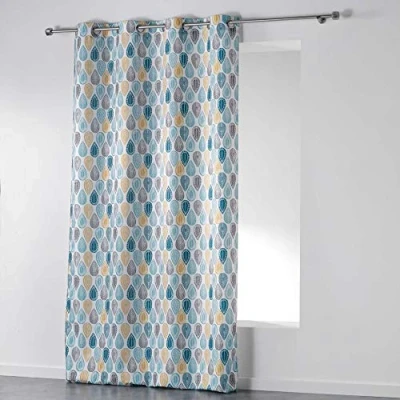 Image of Douceur d&#039;Intérieur Polyester Eyelet Curtains, polyester, white, 260x140 cm
