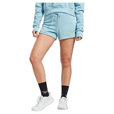 Image of Reebok Women&#039;s Doorbuster Identity French Terry Shorts, Blue Pearl, M
