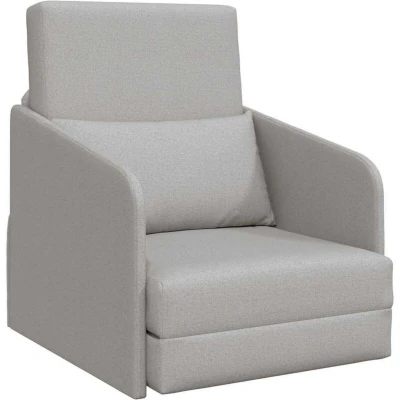 Image of vidaXL Floor Sofa Bed 2 in 1 Cloud Grey 65x80x83 cm Fabric