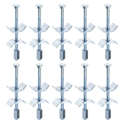 Image of ECSiNG 10Pcs M6 100mm Worktop Joint Connectors Connector Jointing Blots Furniture Connecting Bolts Accessories for Kitchen Worktops Bar Counters