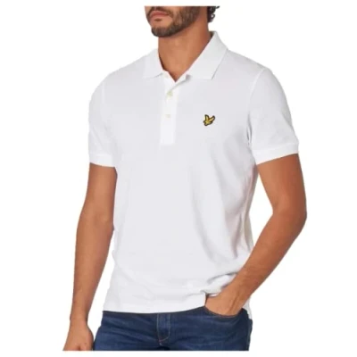 Image of Lyle &amp; Scott Mens Plain Polo Shirt White 2XL