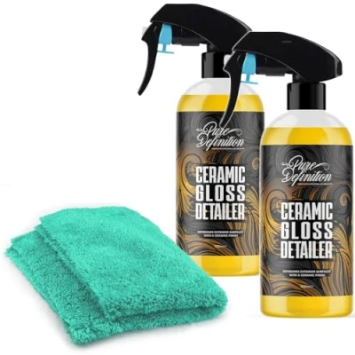 Image of Ceramic Detailer Car Wax Gloss Spray Sealant Coating Vehicle Water Beading (2 x 500ml)