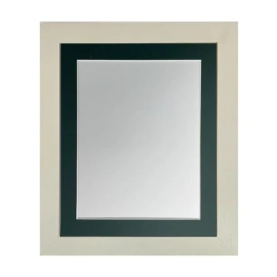 Image of FRAMES BY POST Studio Natural White Ash Picture Photo Frame with Dark Green Mount A1 for Image Size A2