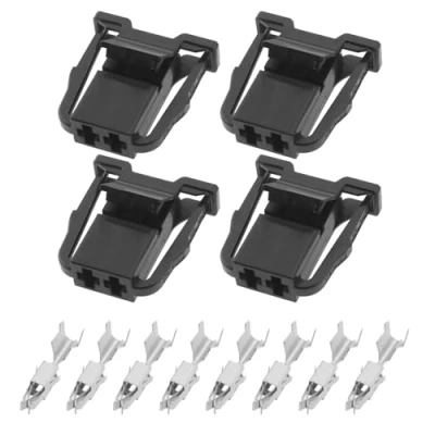Image of ECSiNG 4pcs 2 Pin Car Wire Harness Connector 1J0972923 Waterproof Electrical Plug with Terminals for Automotive Appliances