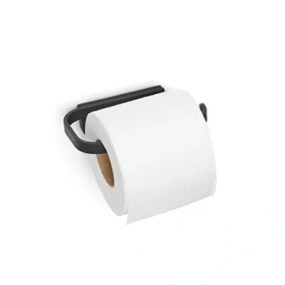 Image of Brabantia Mindset Toilet Roll Holder Fits All Regular Sizes Wall Mounted Corrosion Resistant Bathroom Accessory Fixing Materials Included Infinite Grey 4.2 x 8.6 14 cm