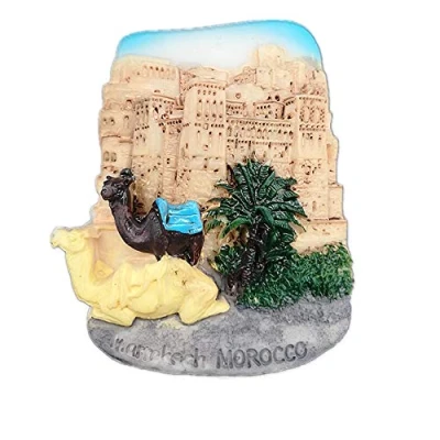 Image of 3D Marrakech Morocco souvenir fridge magnet,Home &amp; kitchen decoration polyresin craft,Marrakech refrigerator magnet sticker
