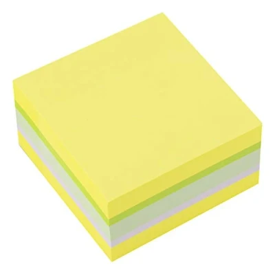 Image of D.RECT Sticky Notes Set of 1 Pieces 75x75mm 1x400 a Pad Sheets Office Supplies Neon Mix Color Citrus