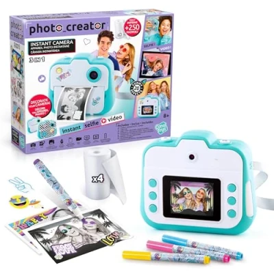 Image of Studio Creator Photo Instant , Kids Digital Camera with Built In Printer, 250+ Dry Prints, 4GB Micro SD Card Included, Rechargeable, (CLK 004),Multicolor,24.1 x 6.1 20.1 centimeters