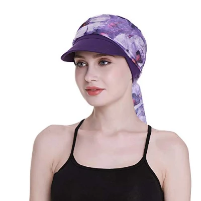 Image of Cowboys Caps for Cancer Women Winter Headwear Scarves Chemo Hair Loss Purple