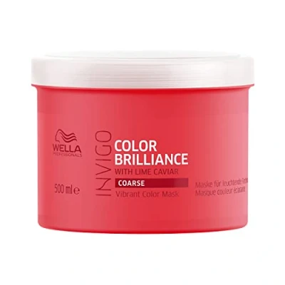 Image of Wella Invigo Colour Brilliance Mask with Lime Caviar for Coarse Hair, 0.5504 kg 8005610633862