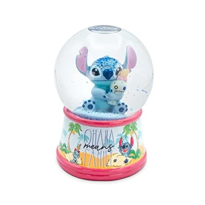 Image of Disney Lilo &amp; Stitch Ohana Light Up Collectible Snow Globe 6 Inches Tall