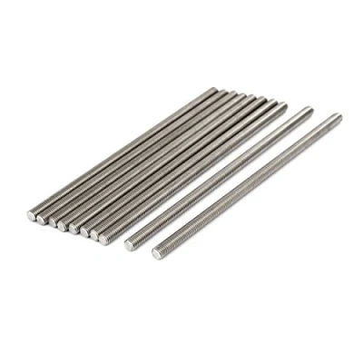 Image of Sourcingmap M8 x 200mm 1.25mm Pitch 304 Stainless Steel Fully Threaded Rods Fasteners 10 Pcs